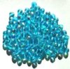 100 6mm Transparent Aqua AB Round Glass Beads